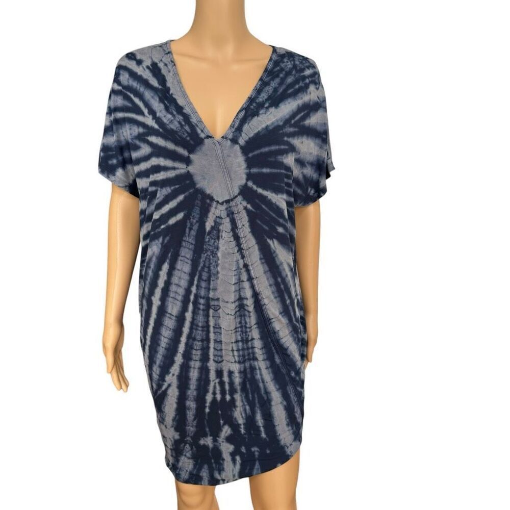 Mijo by Michelle Jonas Soft and easy t-shirt knit dress stretch denim spiral S